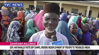 Governor Matawalle Visits IDP Camps, Orders Redeployment Of Troops To Troubled Areas