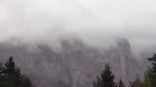 Dolomites - Clouds in the Latemar mountains