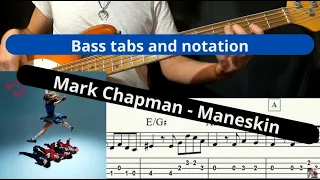 MARK CHAPMAN - Maneskin (Play along bass tabs)