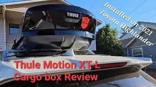 Thule Motion XT-L Cargo Box Review and Install on 2021 Toyota Highlander