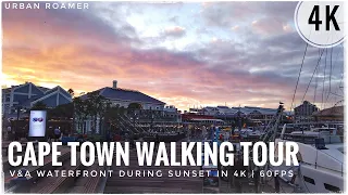 V&A Waterfront in Cape Town, South Africa - Sunset Walk in 4K | 60FPS during Sunset