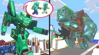 Monster School : Pacific Rim 2022 ( Battle Robots and Monsters ) - Minecraft Animation