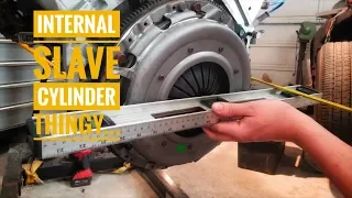 Gm 4 speed internal slave cylinder install (mistakes were made)