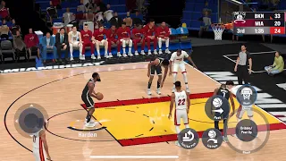 NBA 2K21 mobile on iPhone 12 Pro Max: nets vs heat