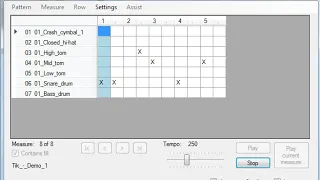 Tik (5/8) drum pattern