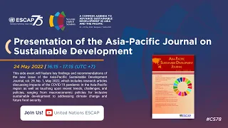 Side Event: Presentation of the Asia-Pacific Journal on Sustainable Development