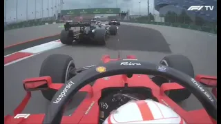 F1 Sochi 2021 GP Onboard Battle Between Vettel And Leclerc