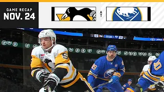 GAME RECAP: Penguins at Sabres (11.24.23) | Taking on the Sabres