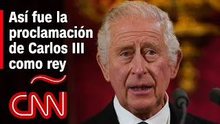 Revive la proclamación oficial del rey Carlos III tras la muerte de Isabel II en Reino Unido