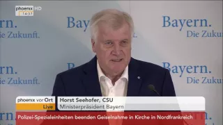 "Herausforderungen für die innere Sicherheit": PK mit u.a. Horst Seehofer am 26.07.2016