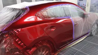 Soul Red Crystal Mazda 3 Spray Painting