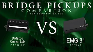 DiMarzio CRUNCH LAB vs EMG 81 - Bridge Guitar Pickup Comparison Tone Demo