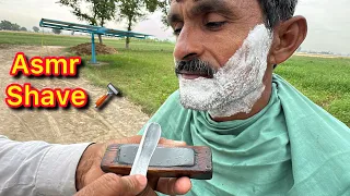 Asmr fast and aggressive beard shave 🪒 must watch asmr