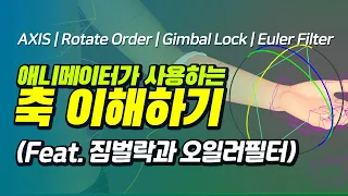 애니메이터가 사용하는 축(Axis) | 짐벌락 해결방법 | 오일러필터 | 로테이트 오더 | Gimbal Lock | Euler Filter | Rotate Order