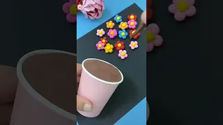 Clay flower vase making idea 😱 | clay art #shots #shotsfeed #shotsvideo #clayart