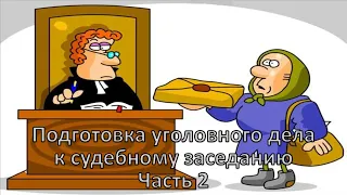 Россинский С.Б. Видео-лекция: «Подготовка уголовного дела к судебному заседанию». Часть 2