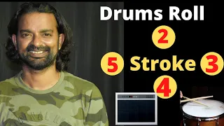 Drums lesson Double stroke roll to 5 Stroke Roll