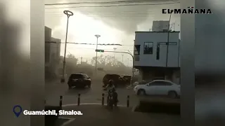 #NACIONAL Tornado sorprende a los pobladores de #Guamúchil, Sinaloa