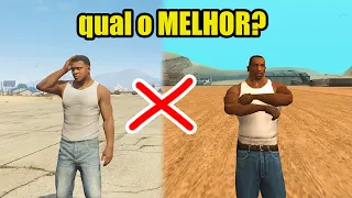 CJ X FRANKLIN (qual o MELHOR?) GTA 5 X GTA SA