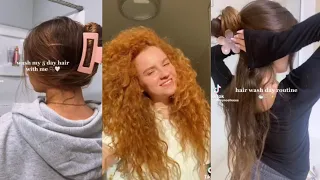 Hair Wash Day 💗 TikTok Compilation ✨