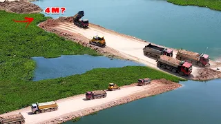 development by Dozer Shantui In New Evolution​ Building Road Cross The Lake Work Skill With Operator