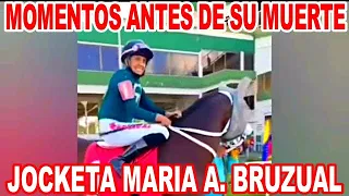 ASÍ SALIA LA JOCKETA, MARIA ALEJANDRA BRUZUAL,MOMENTOS ANTES DE SU TRÁGICO ACCIDENTE.