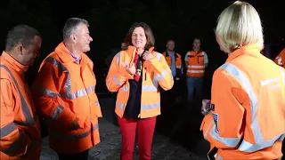Besichtigung einer Autobahn-Nachtbaustelle mit Ilse Aigner Mdl am 3.7.2018 Teil 1-6