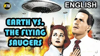 EARTH VS THE FLYING SAUCERS 1956 (Black & White Original) Classic Sci-Fi, Hugh Marlowe, Joan Taylor