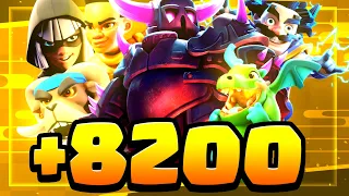 TOP LADDER Road to +8200 with PEKKA RAM☺️-Clash Royale