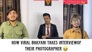 How viral bhayani takes interview of their photographer 😂 | Chimkandi
