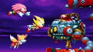 Sonic Mania - Super Sonic, Super Tails & Super Knuckles Vs Final Boss Egg Reverie & Phantom King!
