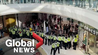 Anti-vaccine and anti-mask protesters overrun Europe’s largest shopping mall