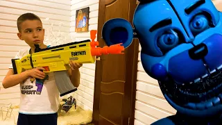 jumpscare FNAF Nerf Melbose  Скример из ФНАФ Пугает МельБоСе