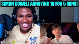 he wanted to CONTROL them so badly... simon cowgirl annoying 1D for 5 minutes straight | REACTION