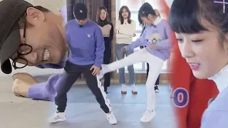 Bo Mi stops Ji Sukjin fooling around with low kick "Clear Sound." 《Running Man》 EP433