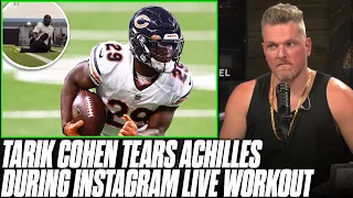 Tarik Cohen Tears Achilles In Drill Immediately After Recovering From ACL Tear | Pat McAfee Reacts