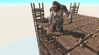 Goro The Giant Battles on Tilting Tower Animal Revolt Battle Simulator