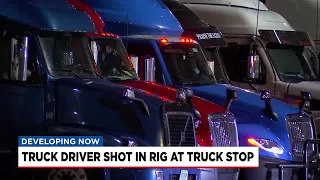 Truck driver found shot at truck stop