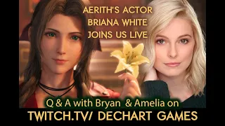 Final Fantasy 7 Remake Q & A with Aerith's actor Briana White + Chapter 9 on Twitch.tv/DechartGames