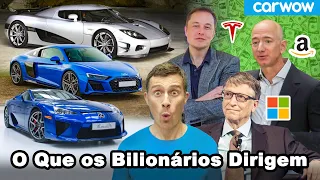 Os carros que Musk, Bezos, Gates e outras das 20 pessoas mais ricas dirigem!