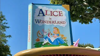 Alice in Wonderland Ride POV (Wide) 2024 at Disneyland with Alice & Mad Hatter Character Bonus - 4K