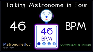 Talking metronome in 4/4 at 46 BPM MetronomeBot