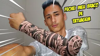 FECHEI MEU BRAÇO DE TATUAGEM 😱