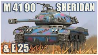 XM551 Sheridan, M 41 90 & E 25 • WoT Blitz Gameplay