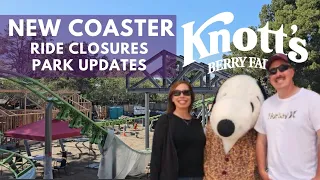 Knott's Berry Farm Update | Camp Snoopy Coaster Construction | Ride Closures