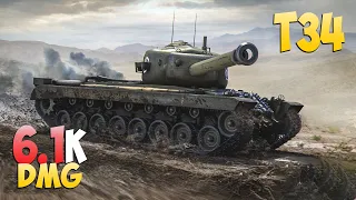 T34 - 4 Kills 6.1K DMG - Three marks! - World Of Tanks
