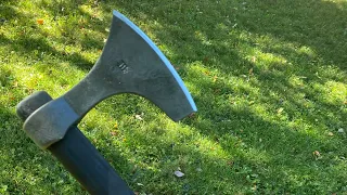 Forging a Damascus viking axe for charity (feat an actual snake)