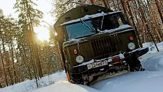 Ночёвка в автодоме ГАЗ 66 в -30.