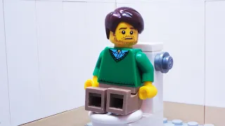 【LEGO】 Restroom "Toilet Fail" | Stop Motion Animation