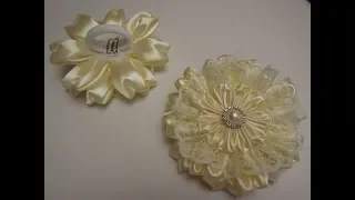 Нежные  Бантики -  МК Канзаши. / DIY. Kanzashi. Flower. Tutorial